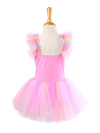 Girls Pink Lace Ballet Leotard Princess Tutu Dress-ALP023