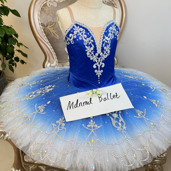 Royal Blue Ballet Tutu with Crystal Embellishments - MDT0287