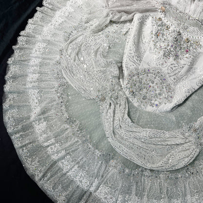 Sliver Sleeping Beauty Jewel Series Costume - Princess Aurora Inspired Gown with Gemstone Embellishments, Ballet Dance Outfit, Cosplay Dress-MDT1341