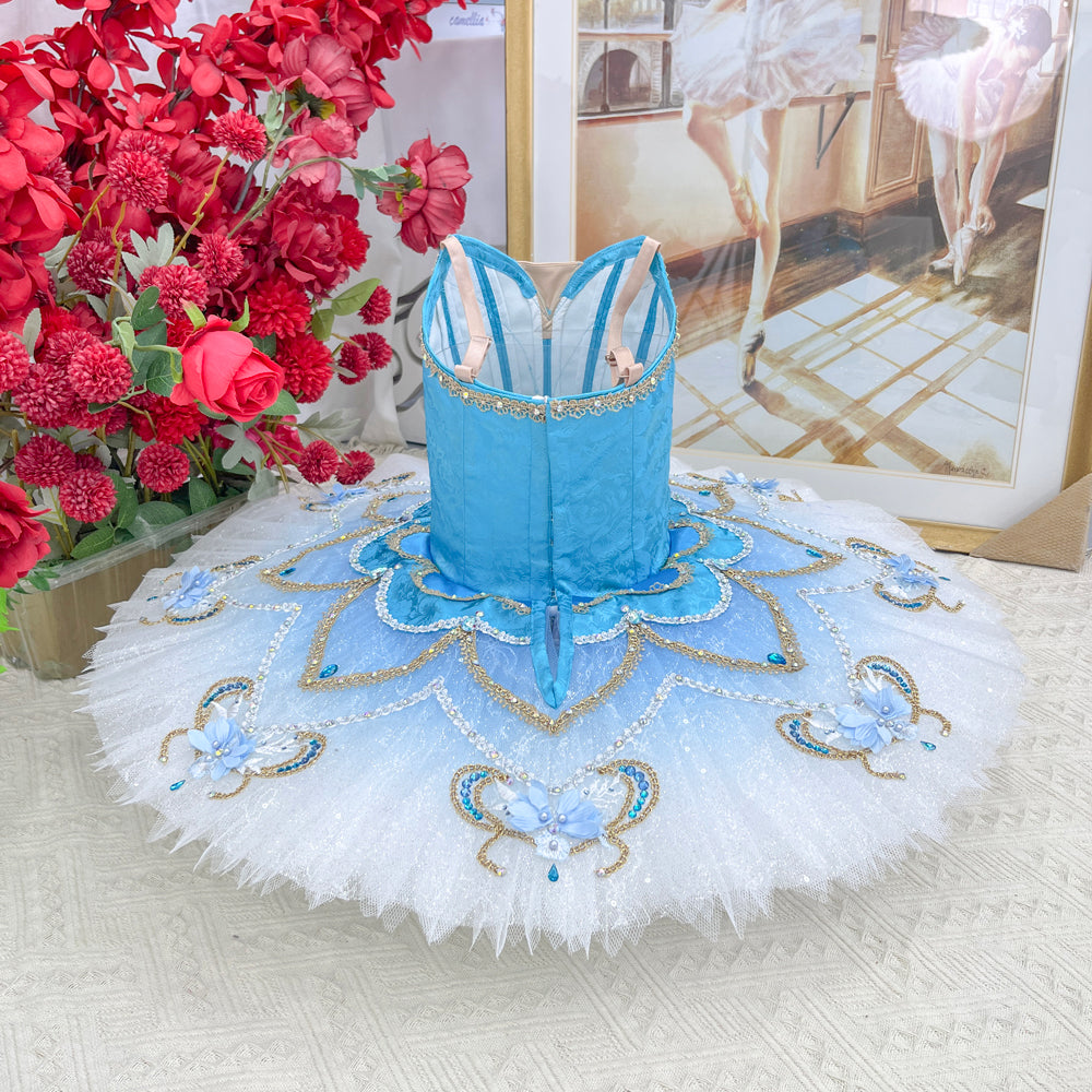 Custom Bluebird Ballet Variation Tutu Dress | High - End Dance Recital Outfit for Performances-MDT1654