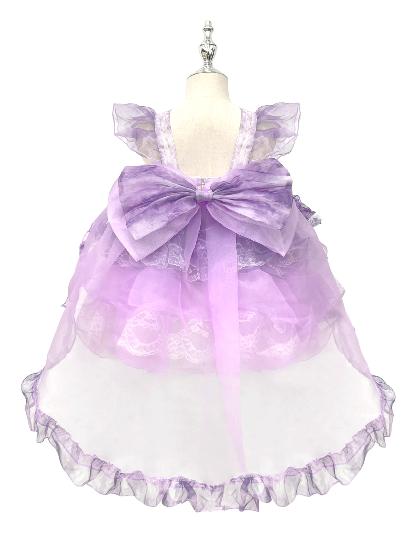 Purple Lavender Lace Lolita Princess Dress for Toddlers Girls-W26057