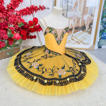 Professional Esmeralda Variation Ballet Tutu | Pancake Skirt for Kids & Adults | Customizable Ballet Dance Costume-MDT1750