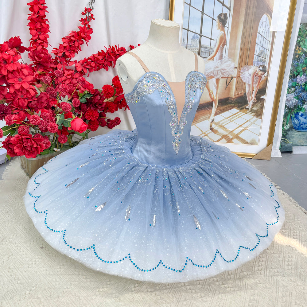 Sleeping Beauty Paquita Professional Ballet Tutu Blue Classic Custom Sizes Adult & Kids Stiff Tulle-MDT1731