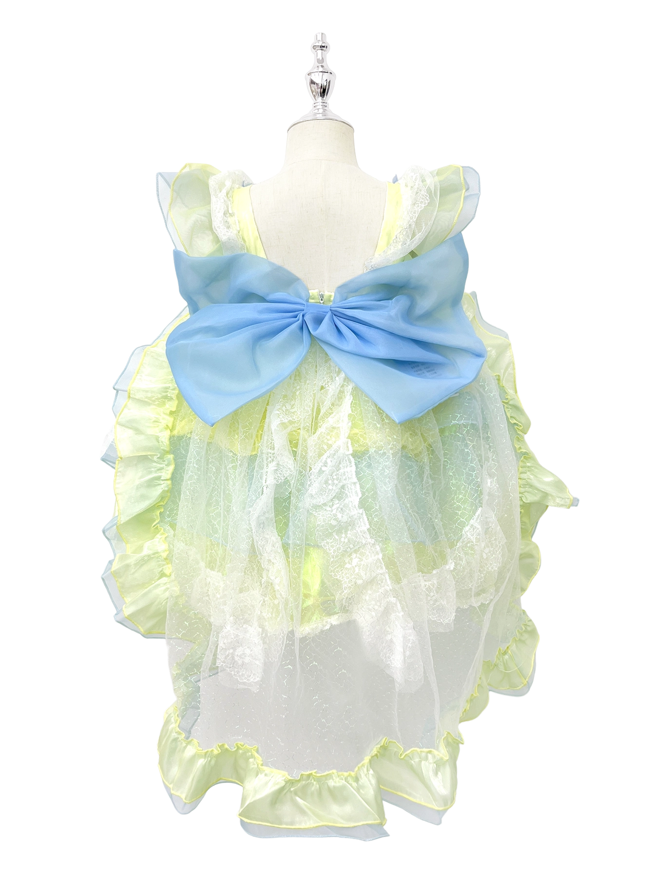 Yellow Blue Tulip Lolita Princess Dress for Toddler Girls-W26009