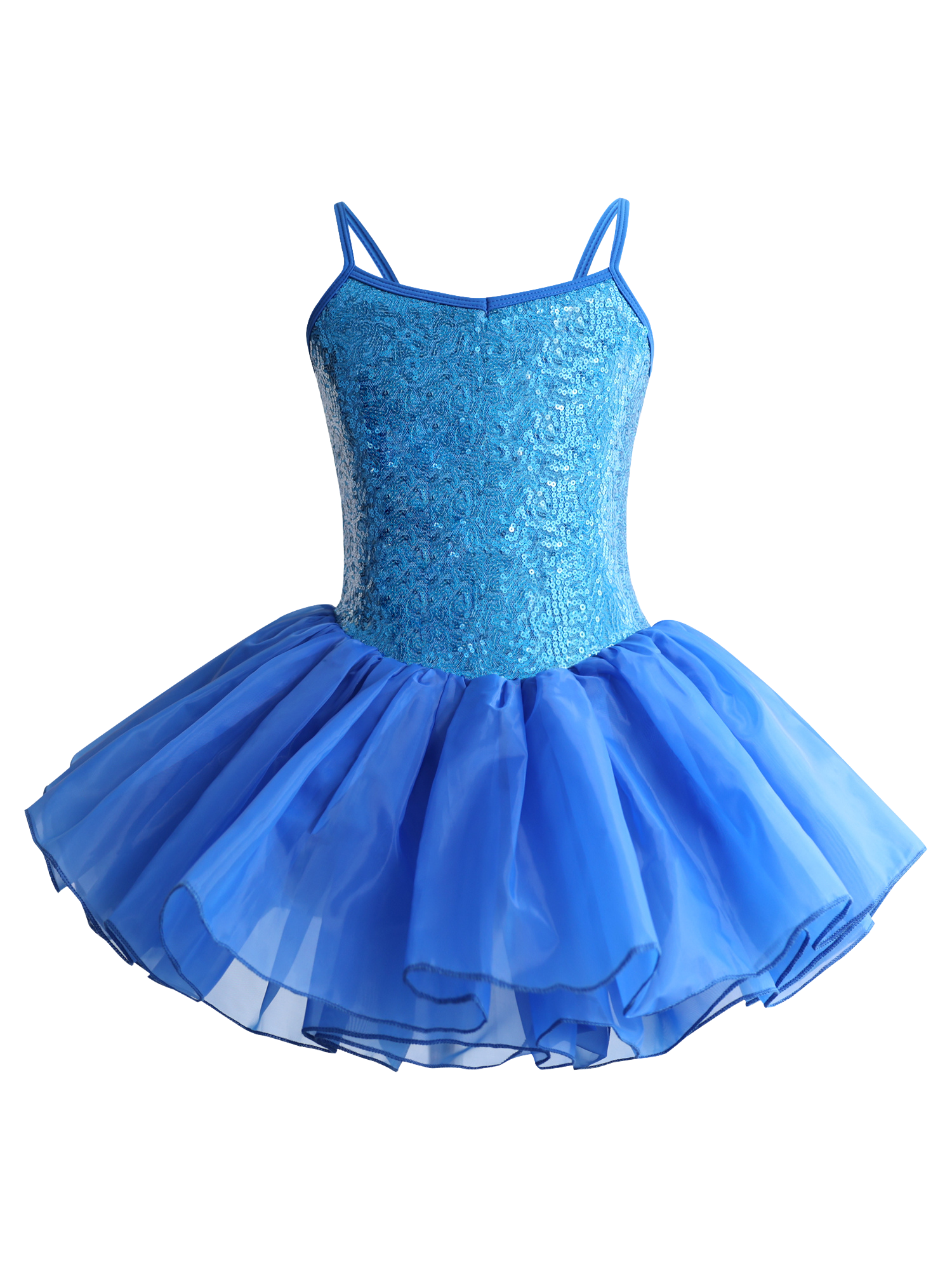 Girls Sequin Cami Ballet Leotard Tutu Dress-TM034