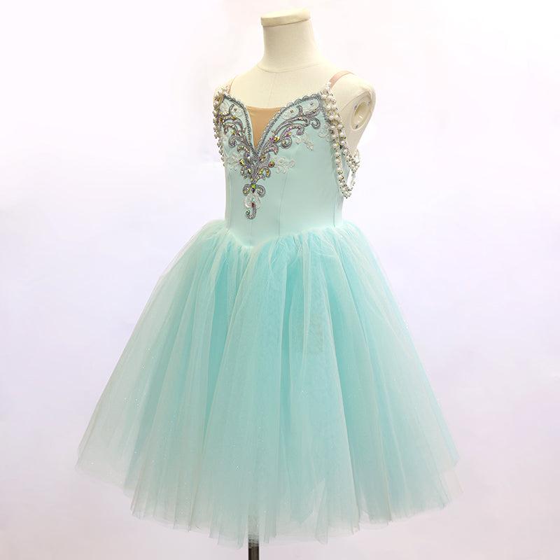 The Pearl and the Ocean Ballet Tutu Long Dress- Size 125| Ready-to-Ship