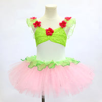 Green & Pink Sequined Ballet Tutu Dress for Dance Performance| Ready-to-Ship