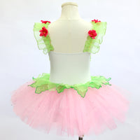 Green & Pink Sequined Ballet Tutu Dress for Dance Performance| Ready-to-Ship