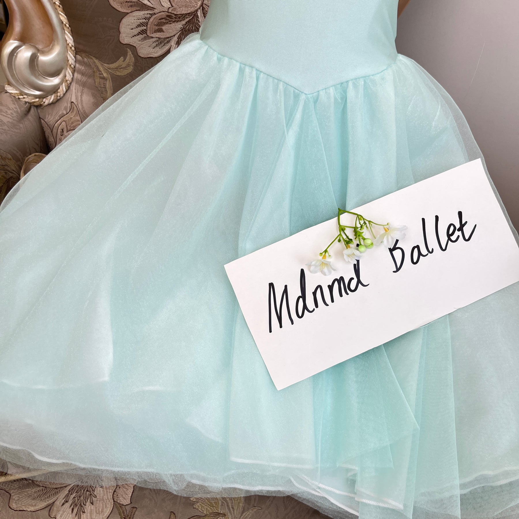 Mint Ballet Dress with Tulle Skirt for Girls - Perfect for Dance Recitals - MDC1078