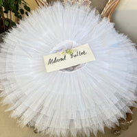 Exquisite White Swan Ballet Tutu Dress with Silver Appliqué Detailing - JYT0019