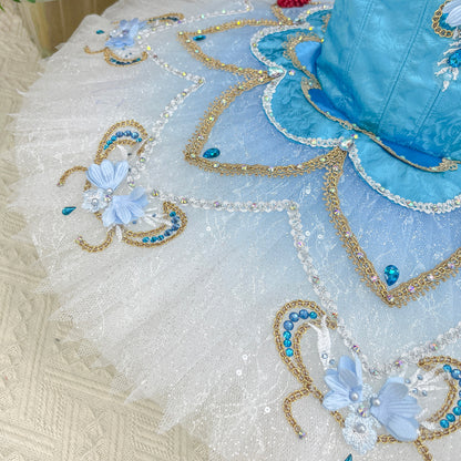 Custom Bluebird Ballet Variation Tutu Dress | High - End Dance Recital Outfit for Performances-MDT1654