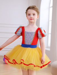 Girls Red Blue Yellow Princess Ballet Tutu Dress, Sparkly Dance Costume-ALP058