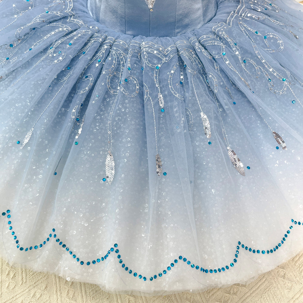 Sleeping Beauty Paquita Professional Ballet Tutu Blue Classic Custom Sizes Adult & Kids Stiff Tulle-MDT1731