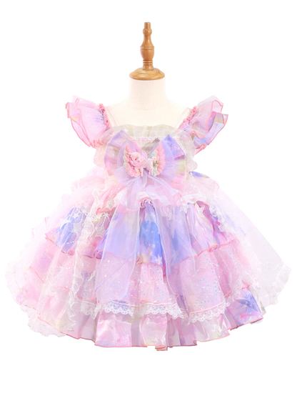 Pastel Pink Ombre Fairy Lolita Princess Dress for Toddler Girls-W26008