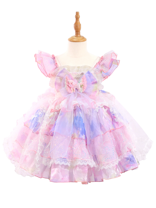 Pastel Pink Ombre Fairy Lolita Princess Dress for Toddler Girls-W26008