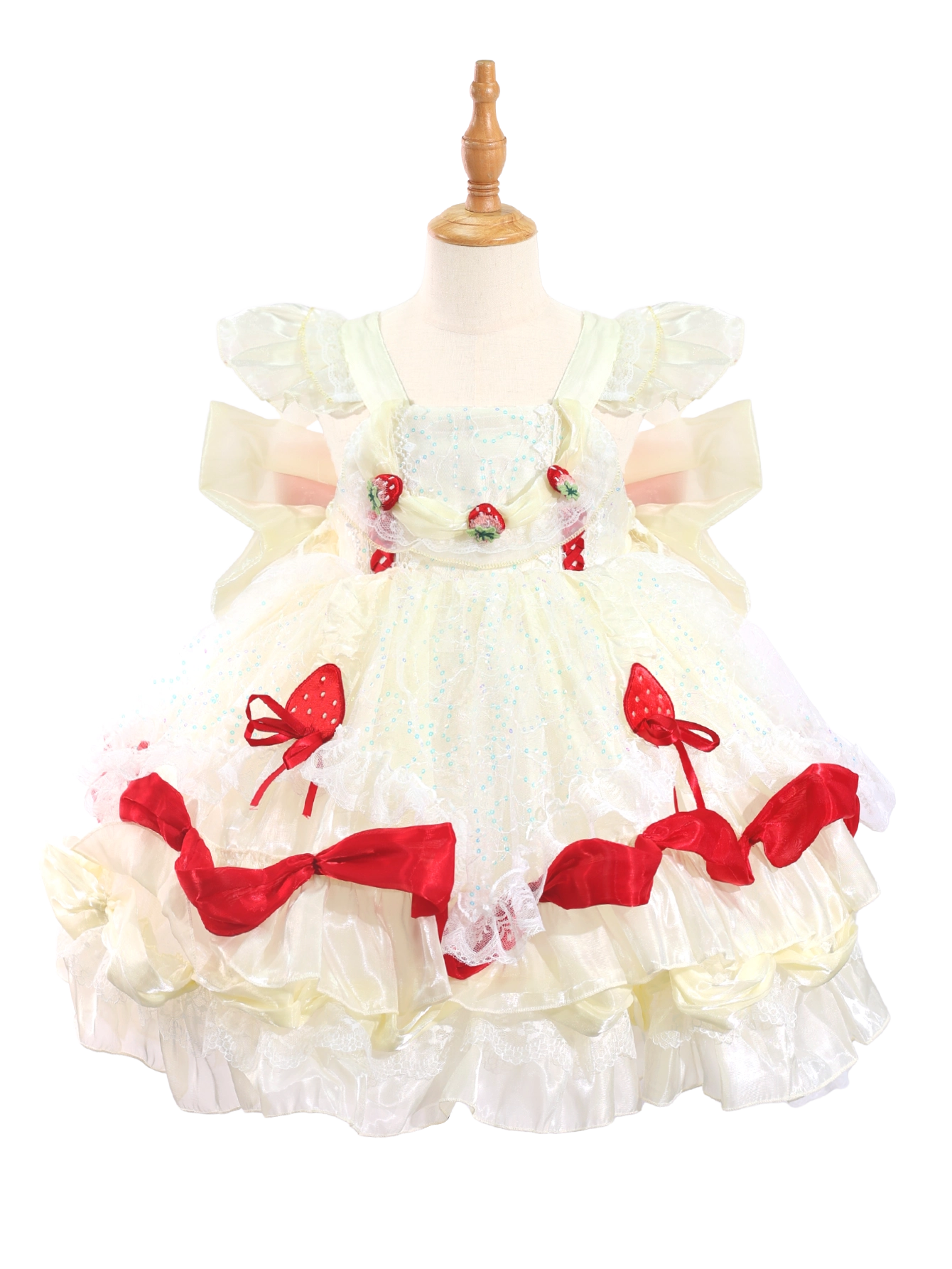 Strawberry Lolita Tutu Princess Dress for Toddler Girls-W26021