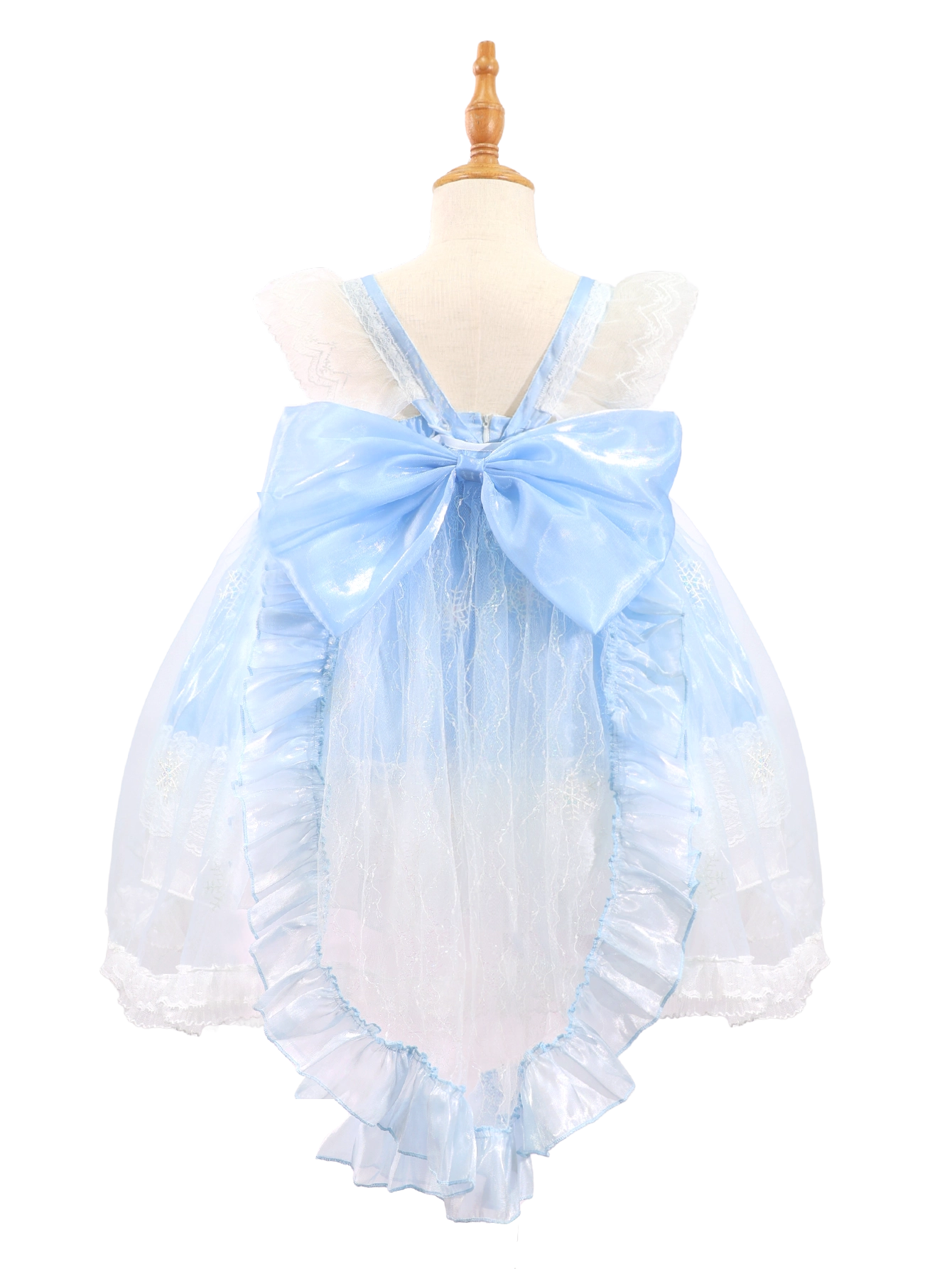 Light Blue Snowflake Princess Lolita Dress For Toddler Girl-W26006