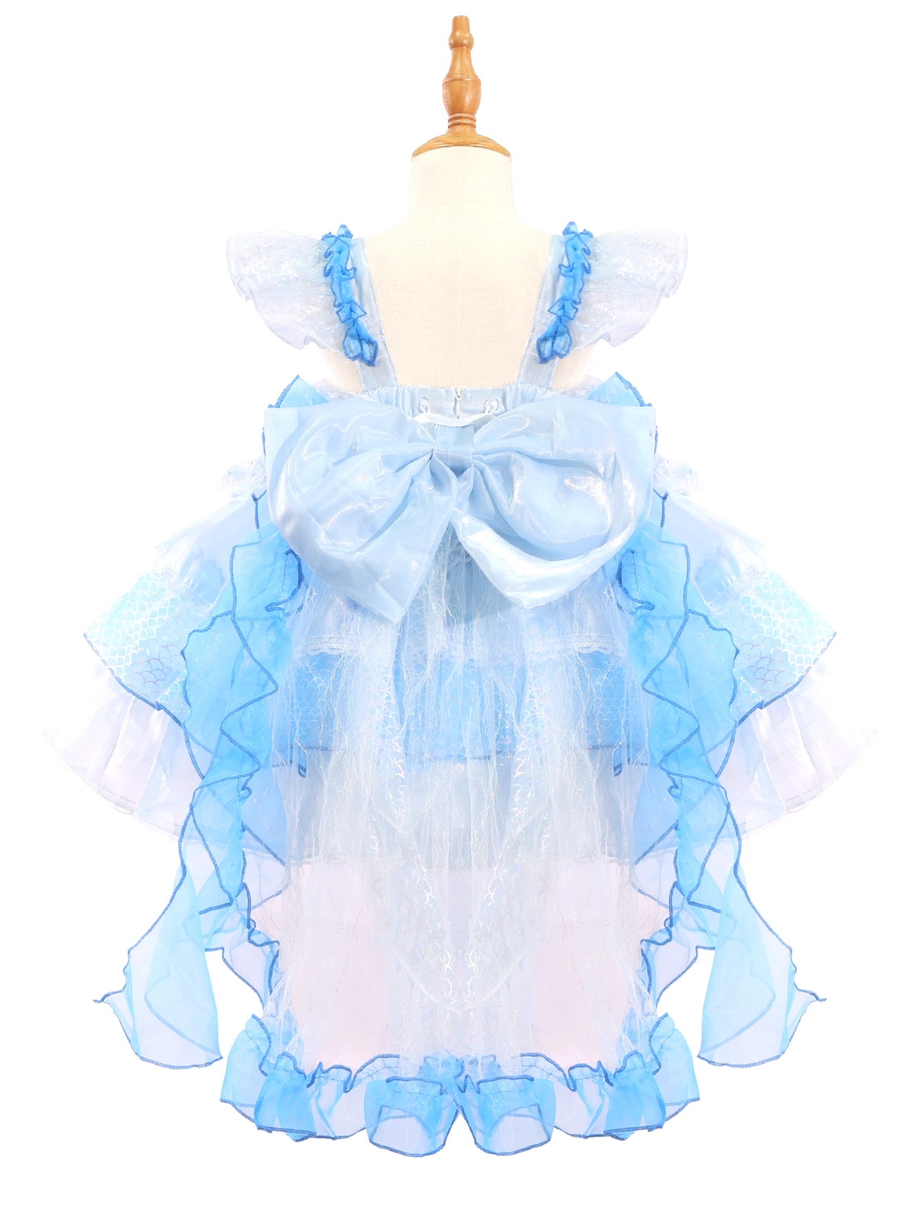 Blue Mermaid Scale Lolita Princess Dress for Girls-W26010