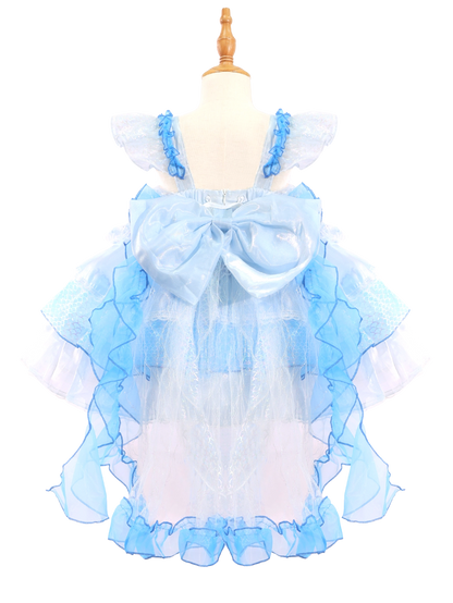Blue Mermaid Scale Lolita Princess Dress for Girls-W26010