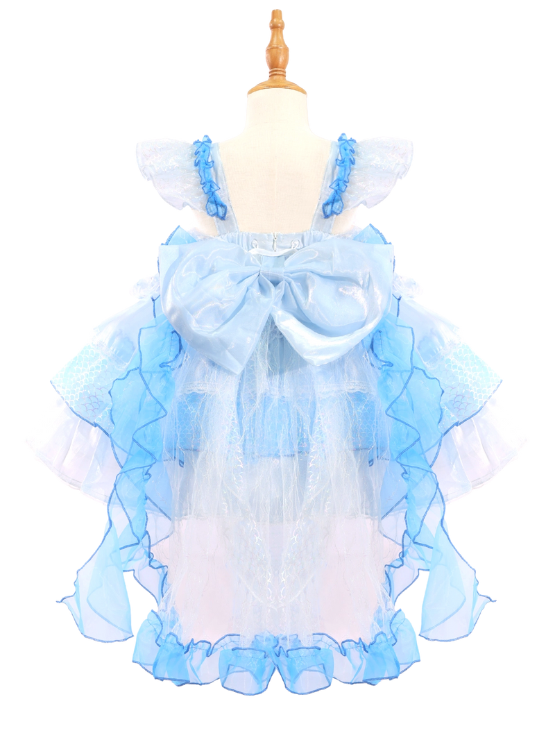 Blue Mermaid Scale Lolita Princess Dress for Girls-W26010