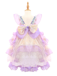 Lavender Princess Lolita Dress - Toddler Girl Lace Birthday Party Gown-W26016