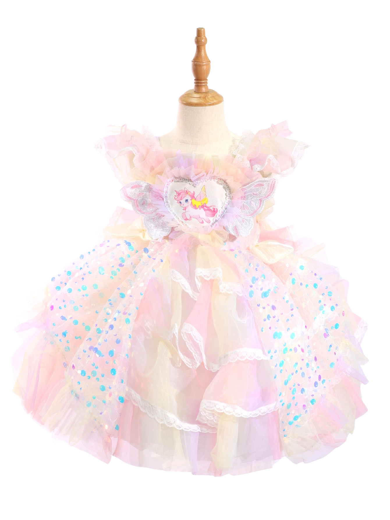 Rainbow Fairy Lolita Princess Dress for Toddler Girls-W26007