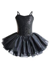 Girls Sequin Cami Ballet Leotard Tutu Dress-TM034