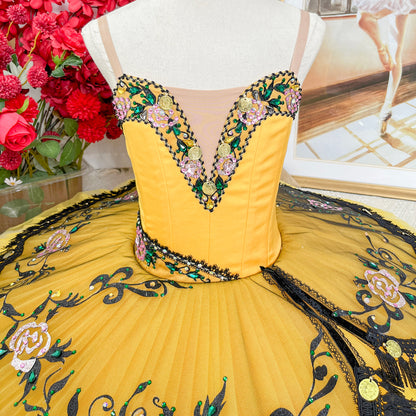 Professional Esmeralda Variation Ballet Tutu | Pancake Skirt for Kids & Adults | Customizable Ballet Dance Costume-MDT1750