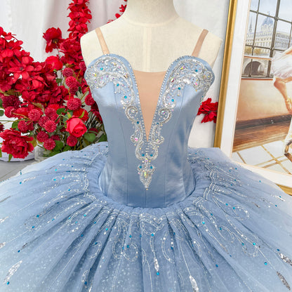 Sleeping Beauty Paquita Professional Ballet Tutu Blue Classic Custom Sizes Adult & Kids Stiff Tulle-MDT1731