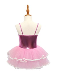 Pink Jazz Dance Tutu Leotard with Bow JSP009