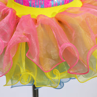 Rainbow Sequin Kids Jazz Dance Costume-JSP018