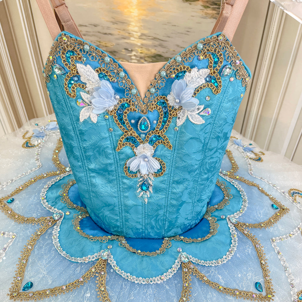 Custom Bluebird Ballet Variation Tutu Dress | High - End Dance Recital Outfit for Performances-MDT1654