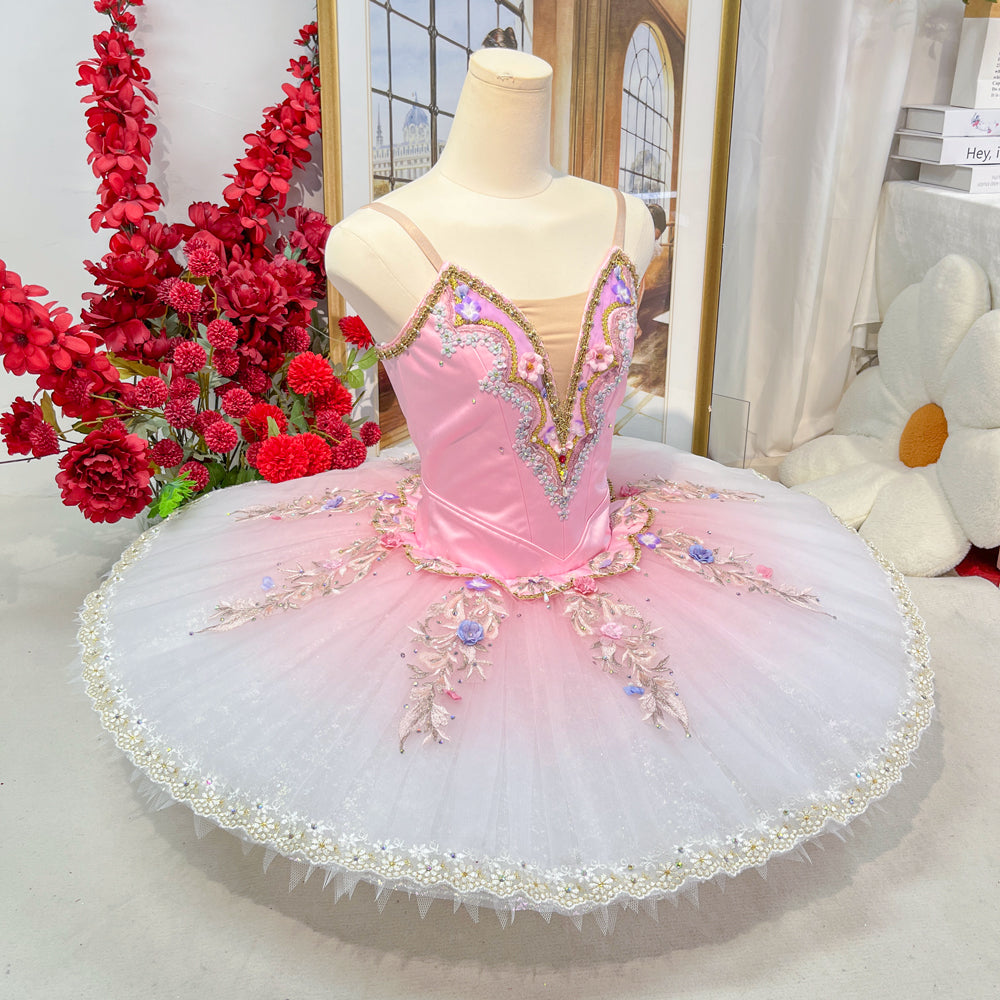 Fairy Sleeping Beauty Pink Flower Professional Ballet Tutu - Custom Adult & Kids Sizes-MDT1400