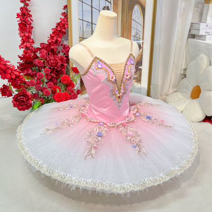 Fairy Sleeping Beauty Pink Flower Professional Ballet Tutu - Custom Adult & Kids Sizes-MDT1400