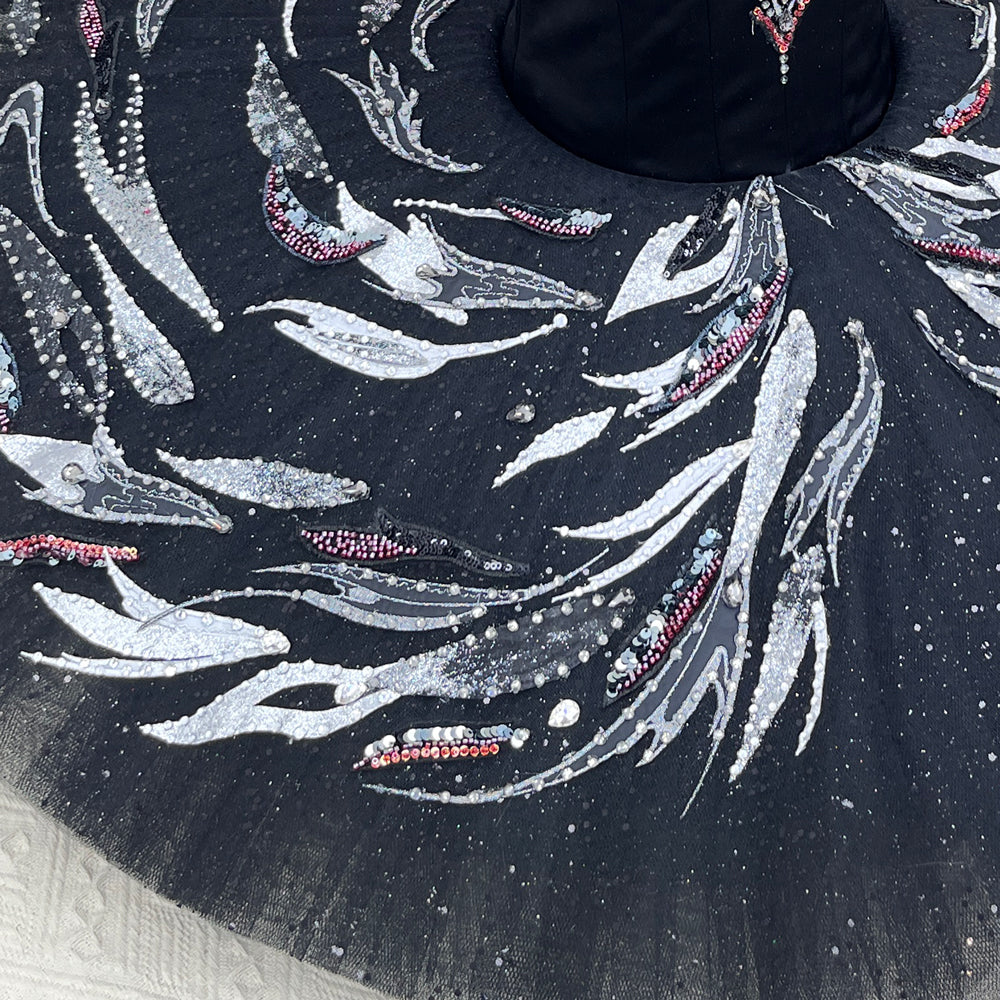 Black Swan Variation Tutu - Stunning Ballet Performance Costume for Swan Lake-MDT1494
