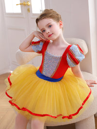 Girls Red Blue Yellow Princess Ballet Tutu Dress, Sparkly Dance Costume-ALP058