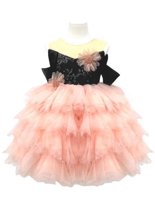 Peach Noir Gown