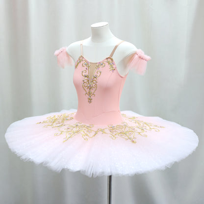 Handmade Custom Pink Pancake Tutu Sleeping Beauty Ballet Stage Costume-
