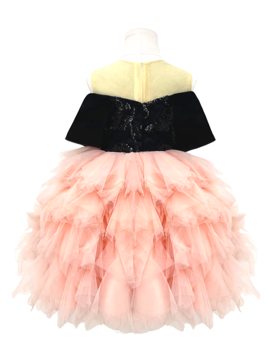 Peach Noir Gown