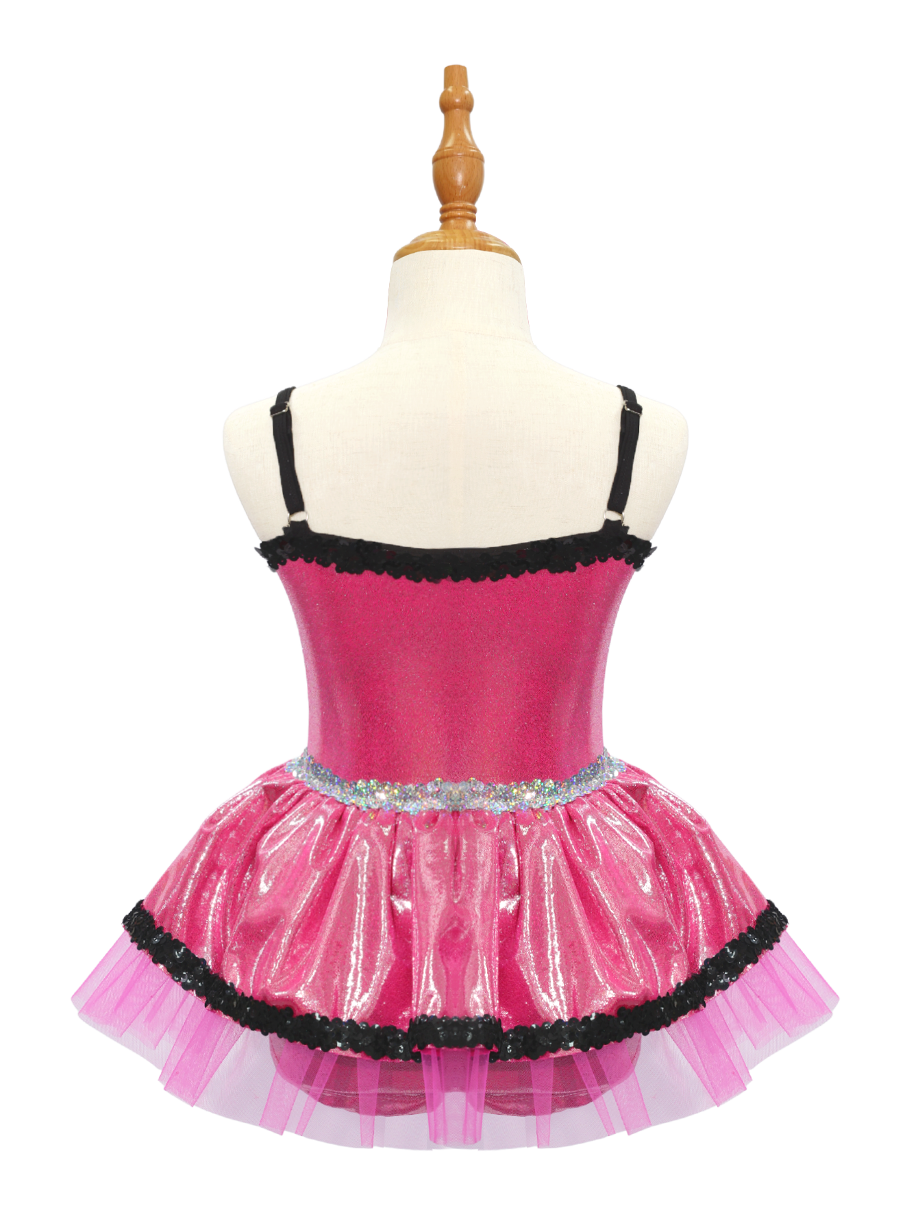 Pink Metallic Kids Jazz Dance Costume JSP011