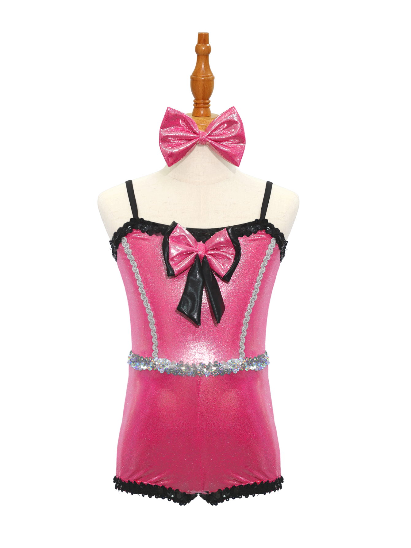 Pink Metallic Jazz Dance Leotard for Girls JSP007