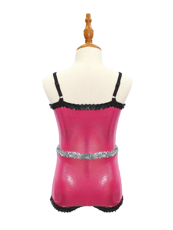 Pink Metallic Jazz Dance Leotard for Girls JSP007