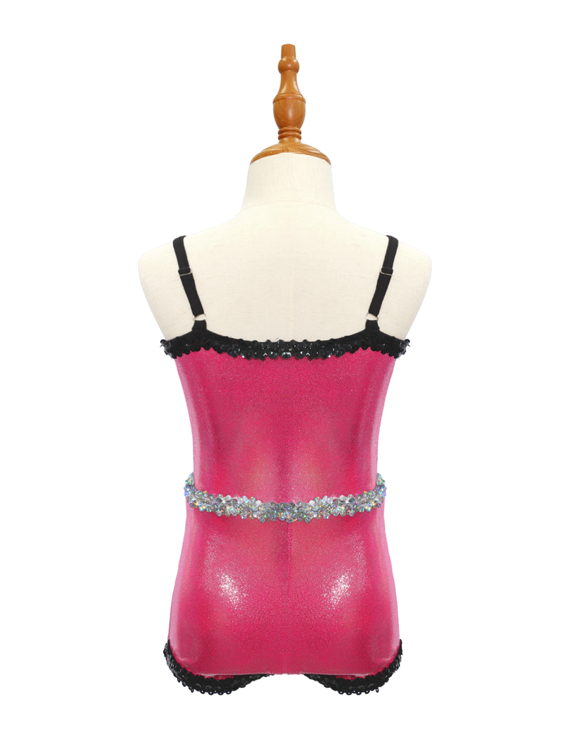 Pink Metallic Jazz Dance Leotard for Girls JSP007