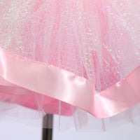 Kids Jazz Dance Leotard - Tutu Romper with Sequin Heart & Bow-JSP003