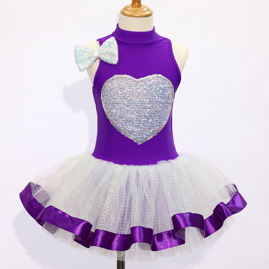 JSP003  Kids Jazz Dance Skirt Sequins Dance Outfits Multiple colors available- Size MC| Ready-to-Ship