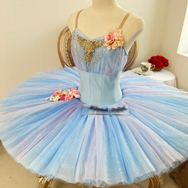 Stunning light blue fairy ballet tutu from the ballet The Sleeping Beauty is an ideal Flower Fairy Tutu. -MDT1220
