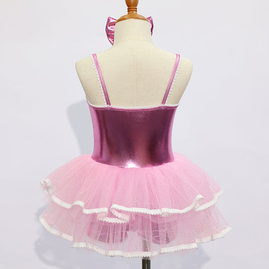 JSP009 Kids Pink Jazz Dance Skirt-Size IC | Ready-to-Ship