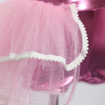 JSP009 Kids Pink Jazz Dance Skirt-Size IC | Ready-to-Ship