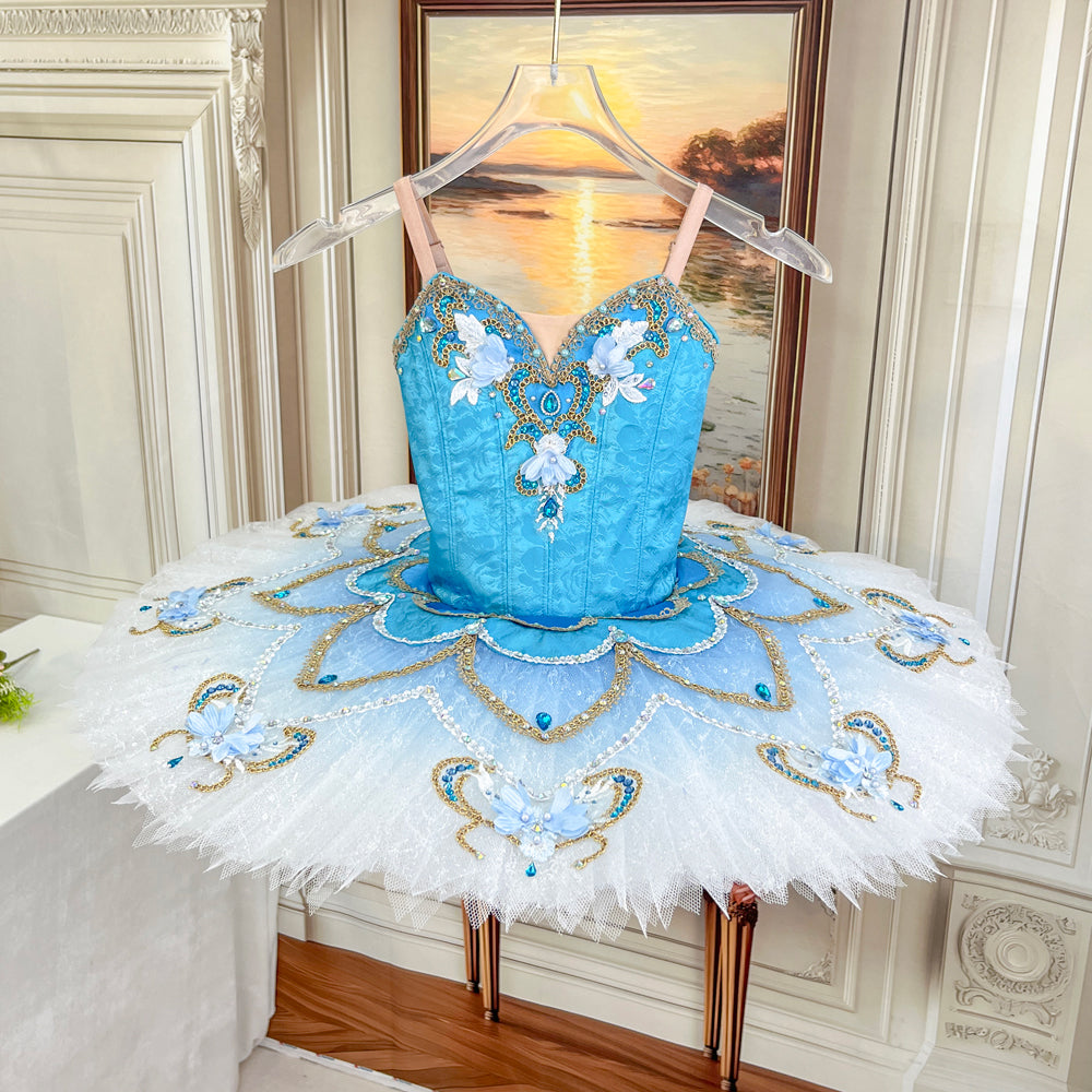 Custom Bluebird Ballet Variation Tutu Dress | High - End Dance Recital Outfit for Performances-MDT1654