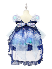 Blue Sparkle Lolita Princess Dress for Toddler Girls-W26027